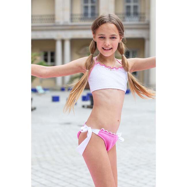 Textured Embroidery Edging Two Piece Bikini