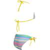 Rainbow Striped Triangle with Side Tie Details Two Piece Bikini - Two Pieces - 4