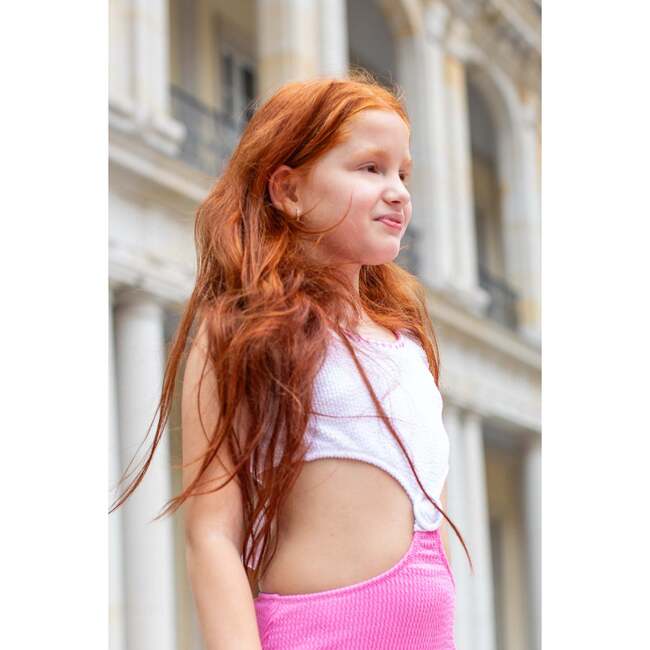 Textured Geometric Cutout with Ring Detail One Piece Swimsuit - One Pieces - 3