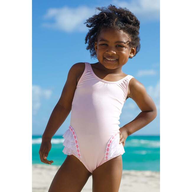 Triple Layered Lace Ruffle One Piece Swimsuit