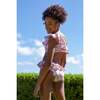 One Shoulder Floral Ruffled with Side Cutout and Ring Detail - One Pieces - 3