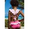Ruffled Square Neck with Ric Rac Detail Two Piece Swimsuit - Two Pieces - 3 - thumbnail