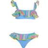 Multi Color Striped Ruffle with Trim Two Piece Bikini - Two Pieces - 1 - thumbnail