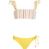 Multi Color Striped Bandeau Two Piece Bikini - Two Pieces - 1 - thumbnail