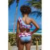 One Shoulder Multi Ruffle with Ric Rac Detail Two Piece Bikini - Two Pieces - 4