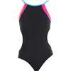 High Impact Sporty Neon Color Block One Piece Swimsuit - One Pieces - 1 - thumbnail
