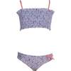 Lavender Shirred Bandeau with Bow Detail Two Piece Bikini - Two Pieces - 1 - thumbnail