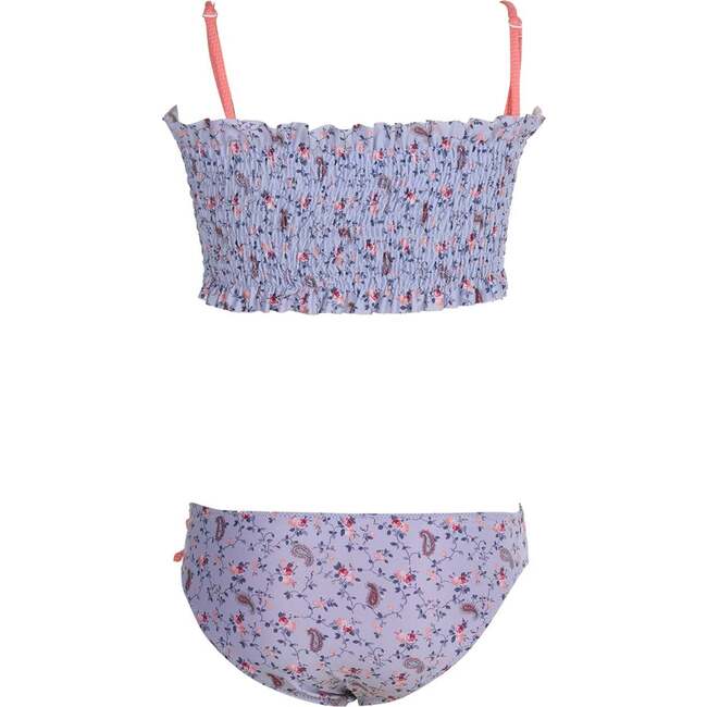 Lavender Shirred Bandeau with Bow Detail Two Piece Bikini - Two Pieces - 3