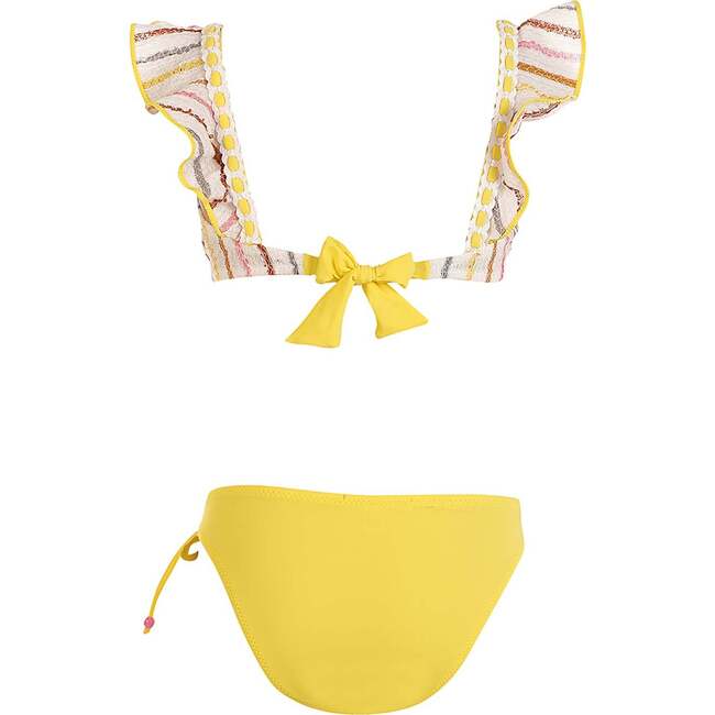 Multi Color Striped Bandeau Two Piece Bikini - Two Pieces - 5