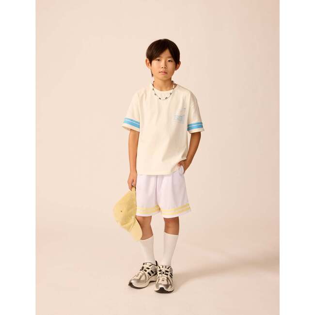 Organic Weekend Tee with Buzzer Blue Trim