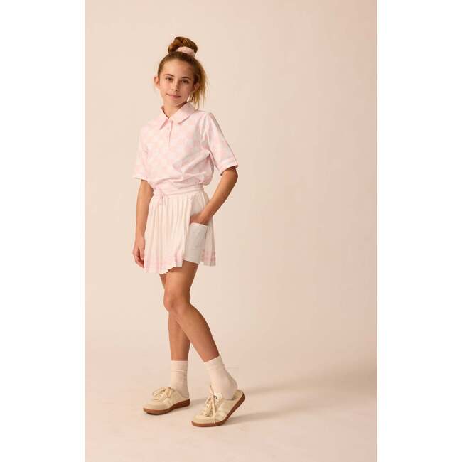 Play Pleated Skort in Pink Trim - Skirts - 3