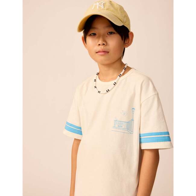 Organic Weekend Tee with Buzzer Blue Trim - T-Shirts - 4