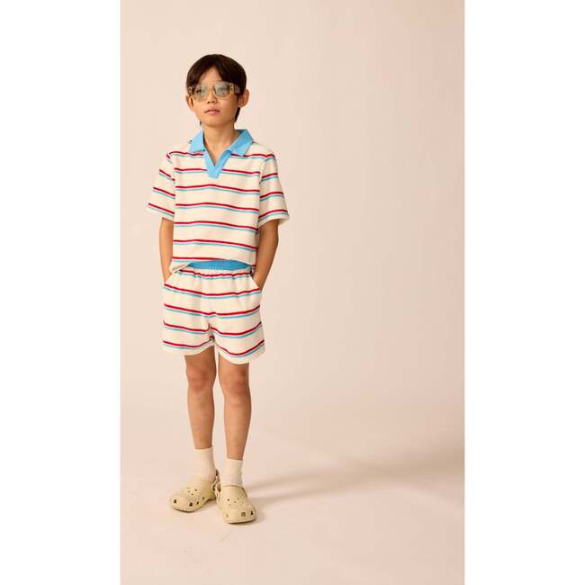 Organic Weekend Shorts in Terry Stripe - Shorts - 3