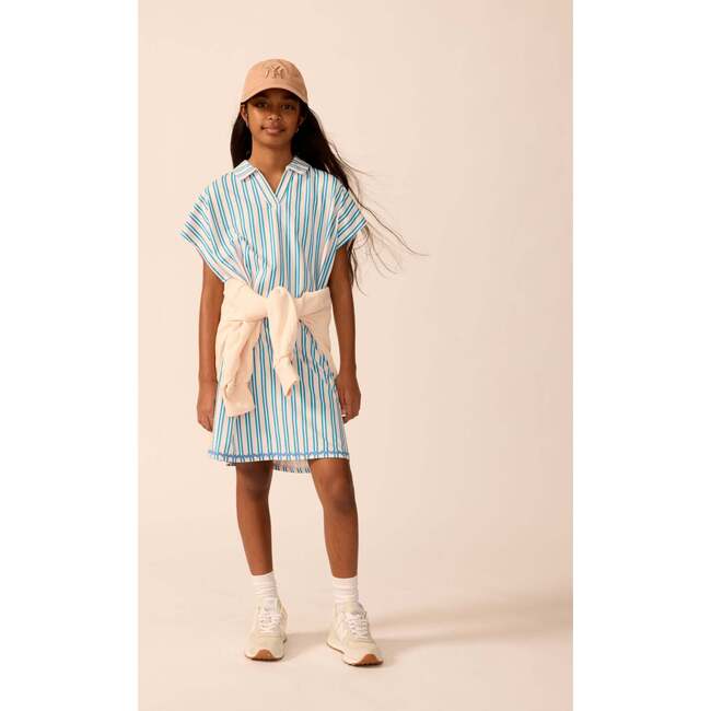 Organic Tunic Dress in Pink Cloud Stripe