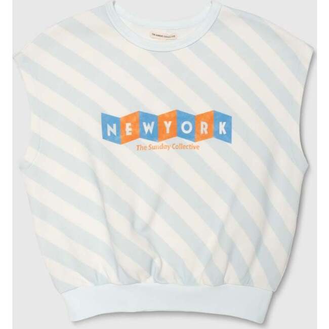 Organic Brooklyn Tank in Sky Blue Stripe