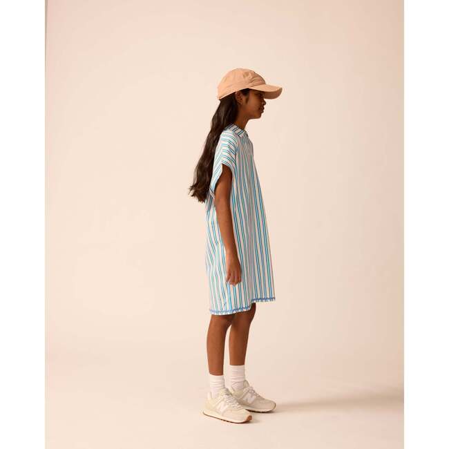 Organic Tunic Dress in Pink Cloud Stripe - Dresses - 3