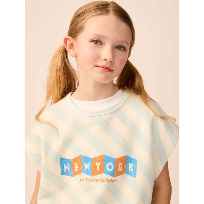 Organic Brooklyn Tank in Sky Blue Stripe - Tank Tops - 3