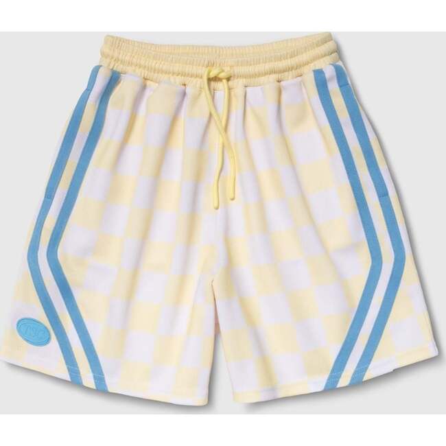 Basketball Shorts in Lemonade Check
