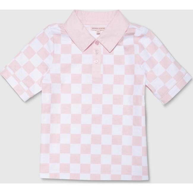 Tech Play Polo in Pink Check