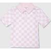 Tech Play Polo in Pink Check - Polo Shirts - 1 - thumbnail