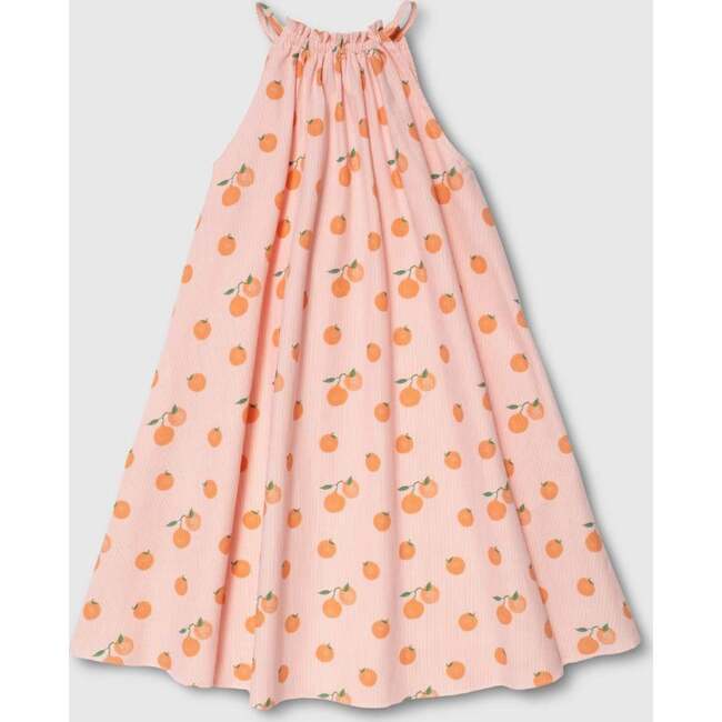 Tie Neck Dress in Clementine