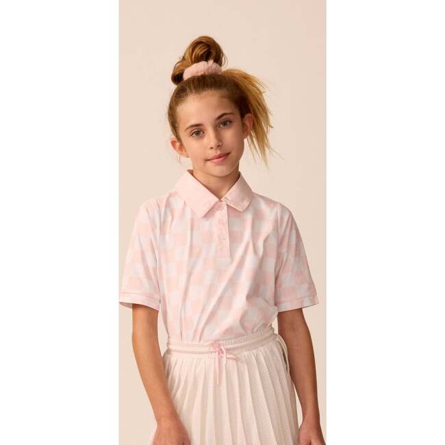 Tech Play Polo in Pink Check - Polo Shirts - 3