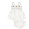 Embroidered Flutter Set, Ivory - Mixed Apparel Set - 1 - thumbnail
