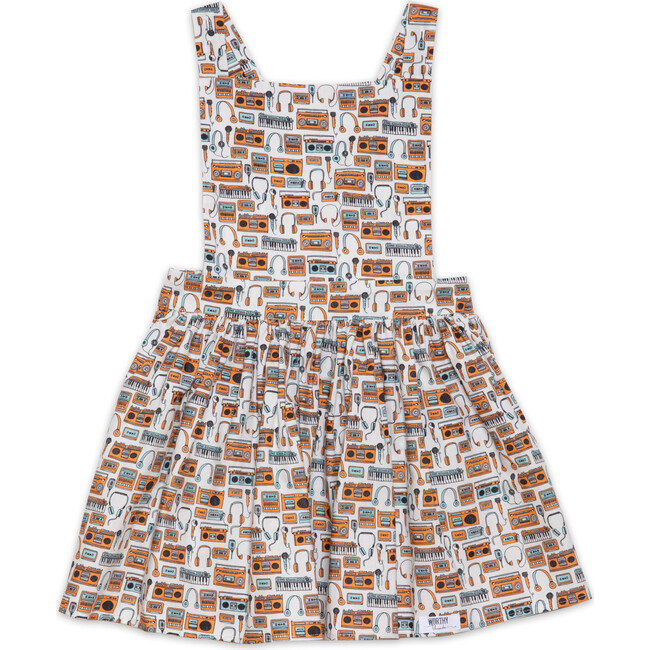 Pinafore Dress in Boombox/Headphones