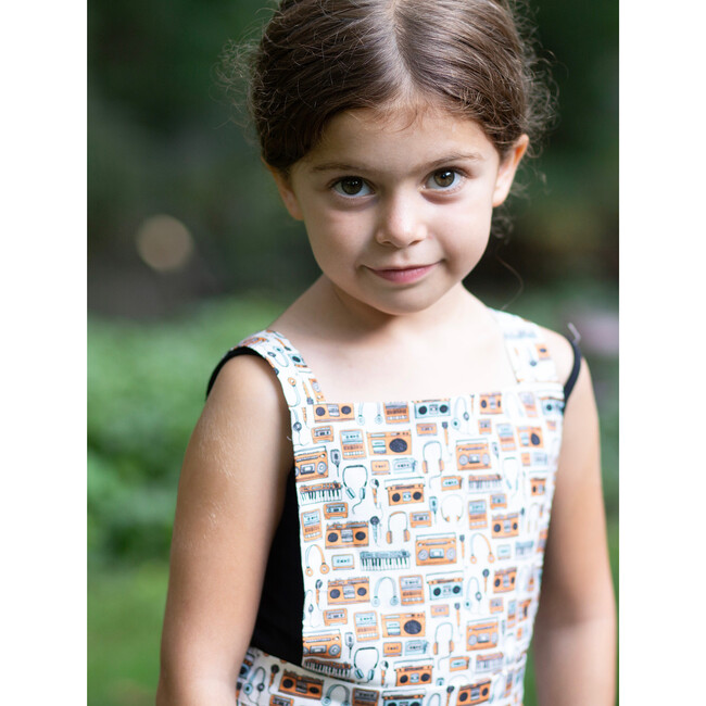 Pinafore Dress in Boombox/Headphones