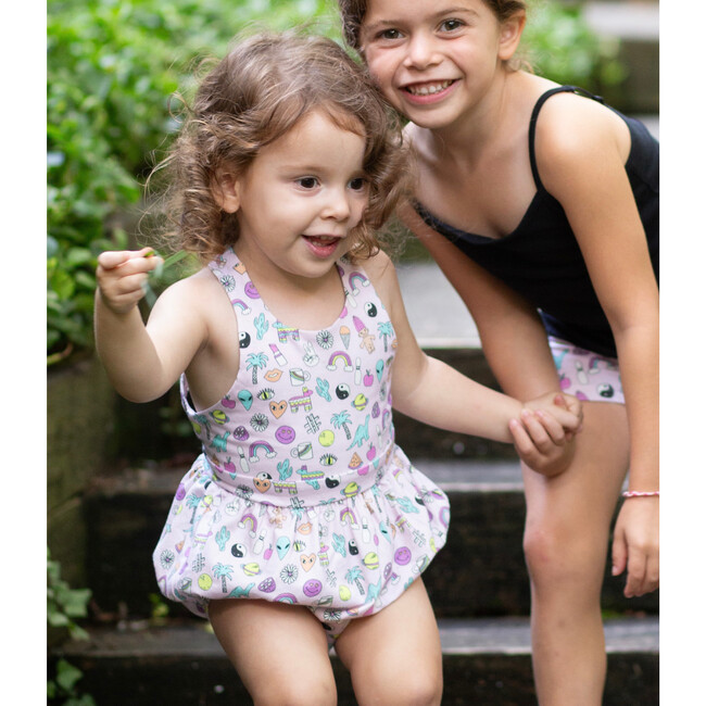 Cross Back Bubble Romper in 90s Toys