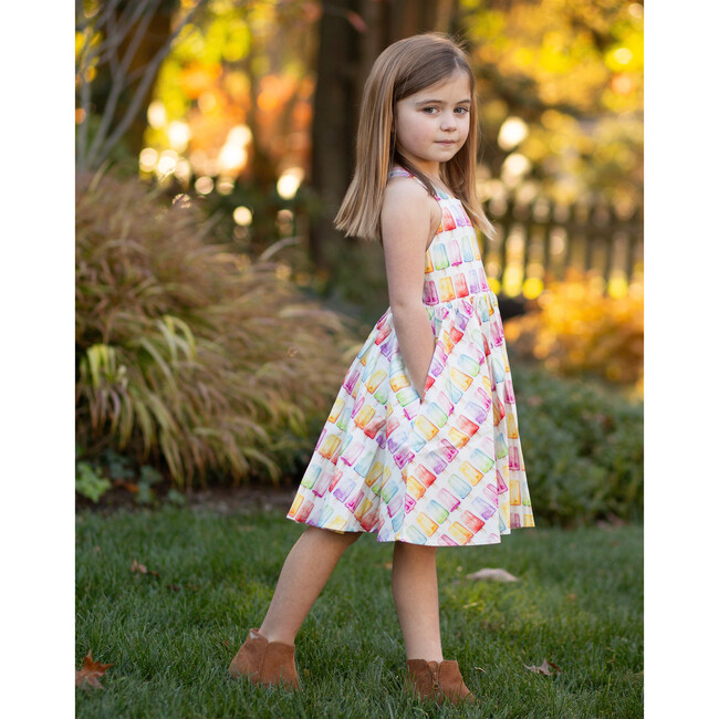 Cross Back Woven Dress in Popsicles - Dresses - 3