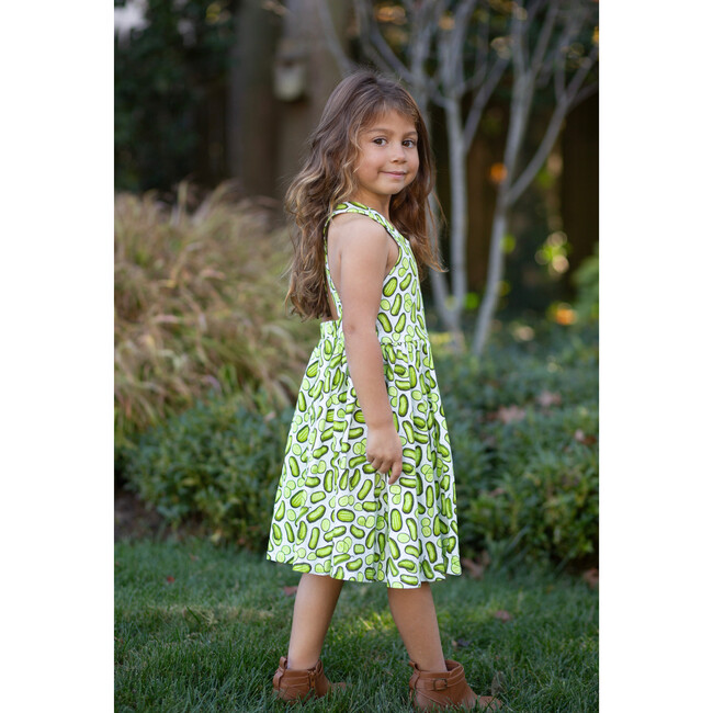 Cross Back Twirly Dress in Pickles - Dresses - 5