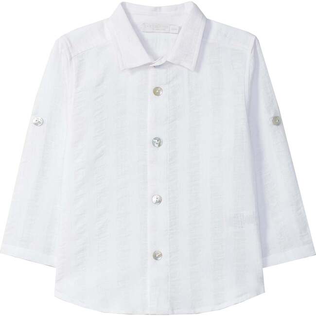 LARANJINHA Beach Vibes Dress Shirt, White