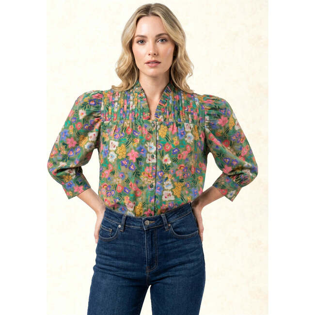 Abstract Floral Juliette Blouse