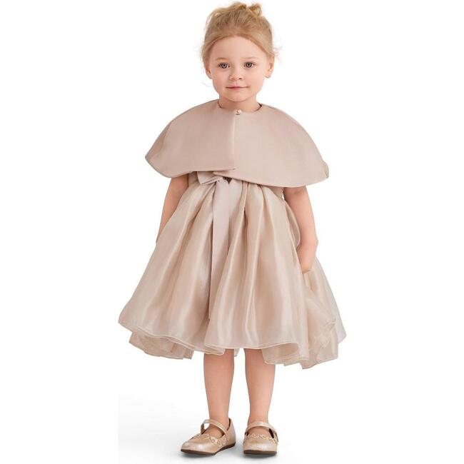 Timeless Cape-Overlay Gown, Pink