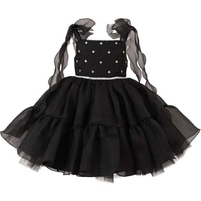 Ruffled Party Dress, Black