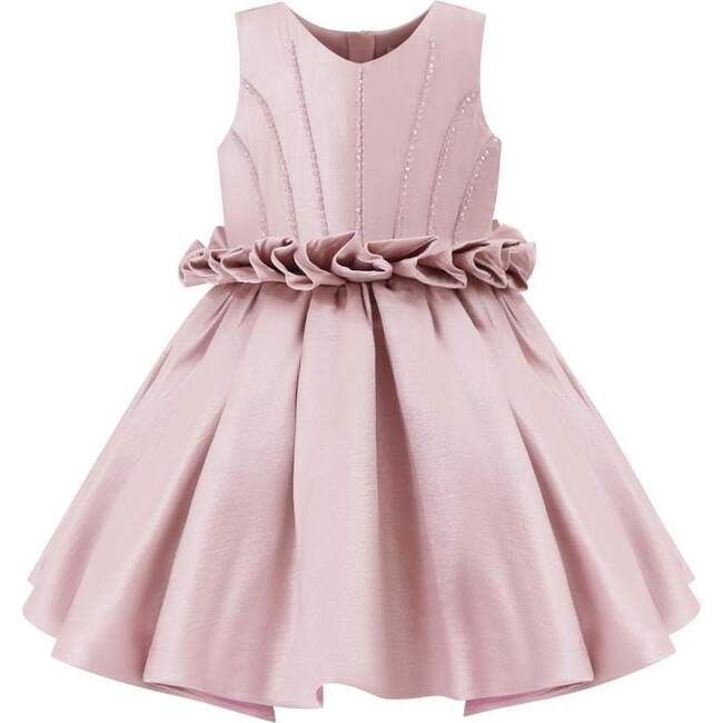 Ruffle Waist Formal Dress, Purple