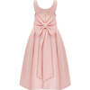 Satin Bow-Back Dress, Pink - Dresses - 3