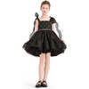 Ruffled Party Dress, Black - Dresses - 2