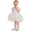 Satin Bow Dress, White - Dresses - 2