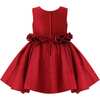 Ruffle Waist Formal Dress, Red - Dresses - 3
