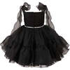 Ruffled Party Dress, Black - Dresses - 3