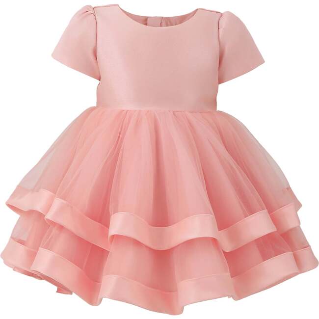 Satin Bow Dress, Pink