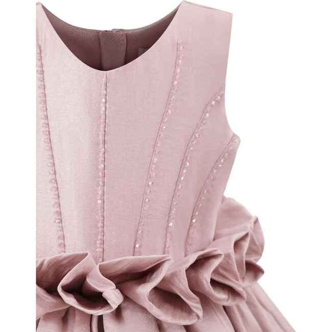 Ruffle Waist Formal Dress, Purple