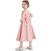 Satin Bow-Back Dress, Pink - Dresses - 5