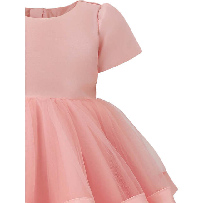 Satin Bow Dress, Pink - Dresses - 3