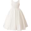 Satin Bow-Back Dress, White - Dresses - 1 - thumbnail