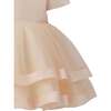 Satin Bow Dress, Champagne - Dresses - 3