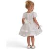 Satin Bow Dress, White - Dresses - 5