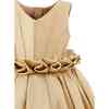 Ruffle Waist Formal Dress, Gold - Dresses - 2